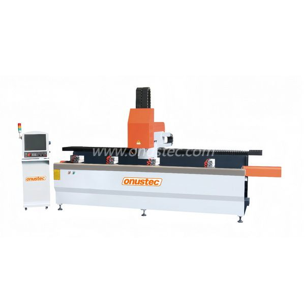 3+1 Axis Twin Spindle CNC Profile Machining Center For Doors And Windows 
